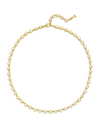 Temple St Clair 18k Yellow Gold Classic Moonstone & Diamond Collar Necklace, 16-18