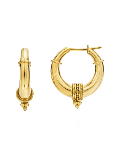 Temple St Clair 18k Yellow Gold Florence86 Beaded Hellenistic Hoop Earrings