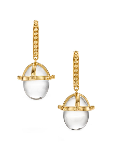 Temple St Clair Women's Classic 18k Gold, Diamond & Crystal Granulated Drop Earrings In Yellow Gold
