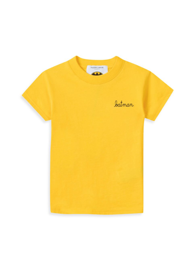 Maison Labiche Kids' Little Boy's & Boy's Leon 'batman' T-shirt In Yellow