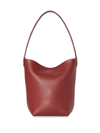 The Row Small Lux Grain Park Leather Tote Bag In Terracotta