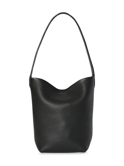 The Row Medium Lux Park Leather Tote Bag In Black