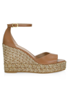 Stuart Weitzman Nudistcurve Espadrille Wedges In Tan