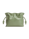 Loewe Mini Flamenco Knot Leather Clutch In Rose Mary