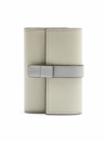 Loewe Small Leather Vertical Wallet In Marble Green Ash Grey