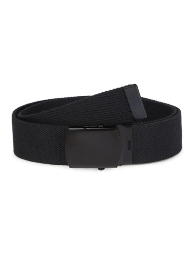 Saks Fifth Avenue Collection Webbed Cotton Belt In Moonless