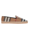 Burberry Multicolor Check Espadrilles In Birch Brown Check