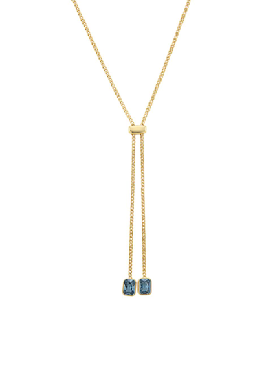 Adriana Orsini Women's Elevate 18k Gold Plated & Cubic Zirconia Lariat Necklace In Gold Blue