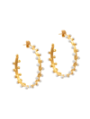 Sylvia Toledano Tutti Frutti Boucles Gipsy 22k-gold-plated & Enamel Hoops In White