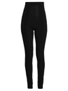 BALMAIN HIGH-WAISTED RIB-KNIT LEGGINGS