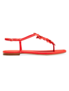 Kate Spade Primrose Leather Thong-toe Sandals In Orange
