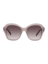 Celine 56mm Oversized Square Sunglasses In Light Brown