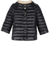 Herno Nylon Reversible Down Cape Coat In Multi