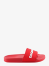 Dsquared2 Logo Rubber Slide Sandals In Red