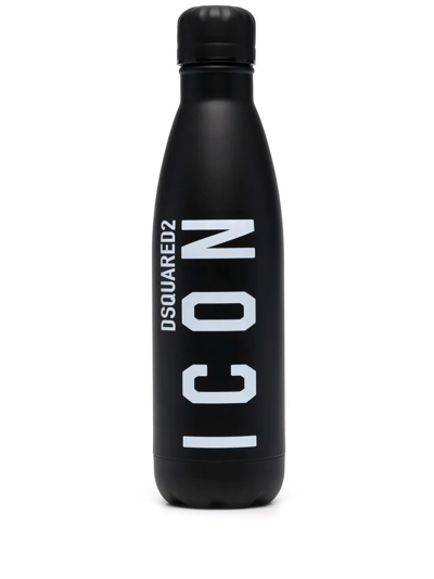 Dsquared2 Icon Logo-print Water Bottle In Black