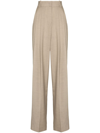 The Frankie Shop Gelso High-rise Tailored Trousers In Neutrals