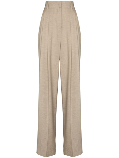 The Frankie Shop Gelso High-rise Tailored Trousers In Grey