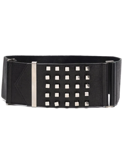 Pre-owned Gianfranco Ferre 1990s Studded Waist Belt In Black