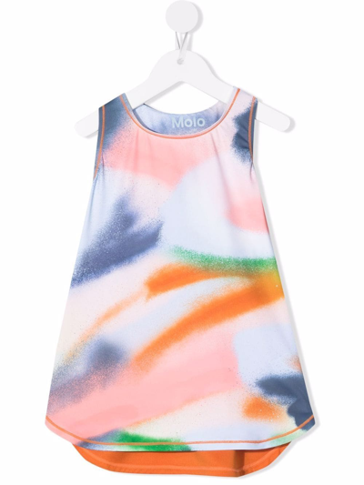 Molo Kids' Oriana Tie-dye Top In White