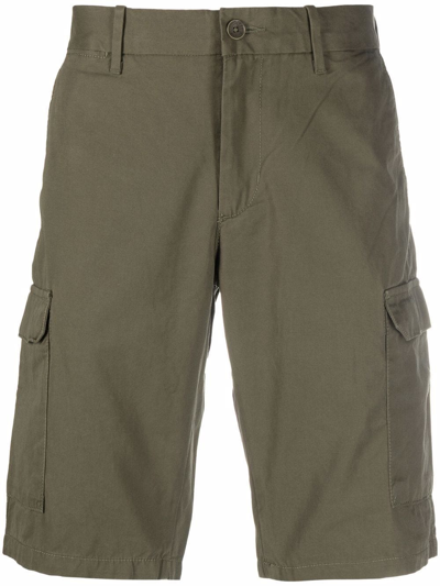 Tommy Hilfiger Multi-pocket Cotton Cargo Shorts In Verde