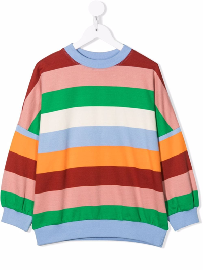 Molo Kids' Marika Cotton Jersey Sweatshirt In Pastel Rainbow