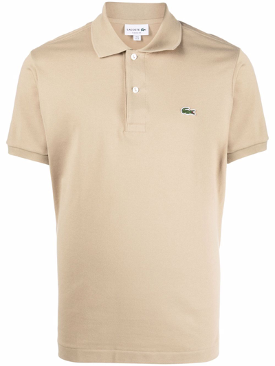 Lacoste Classic Cotton Pique Fashion Polo Shirt In Nude