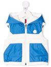 Moncler Colour-block Padded Vest In White