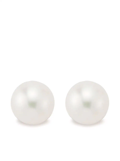 Mateo 14k Yellow Gold & 6mm Cultured Freshwater Pearl Stud Earrings In White