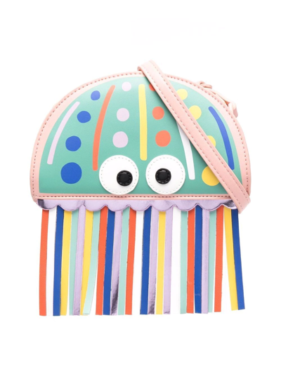 Stella Mccartney Kids' Jellyfish Fringed Shoulder Bag In Pink