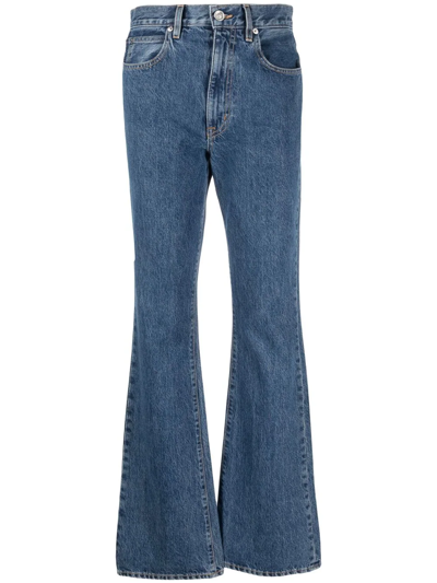 Slvrlake High-waisted Bootcut-cut Jeans In Blue