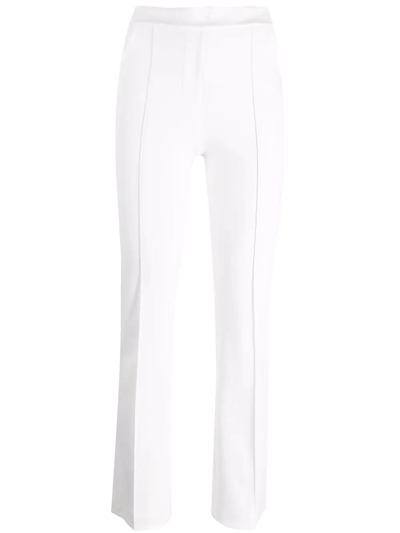 Le Petite Robe Di Chiara Boni Pressed-crease Slip-on Cropped Trousers In White