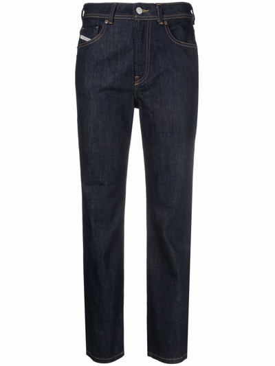 Diesel Cropped Straight-leg Jeans In Blue