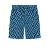Versace La Greca Printed Shorts In Blue