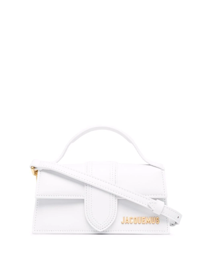 Jacquemus Le Bambino Long Shoulder Bag In Weiss