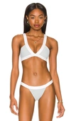 Tularosa Shore Top In Baby Blue & White
