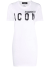 DSQUARED2 ICON PRINTED MINI T-SHIRT DRESS