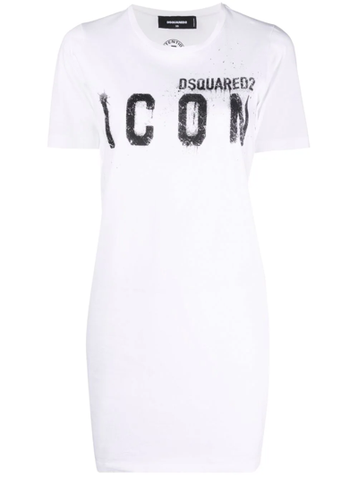 Dsquared2 Icon Printed Mini T-shirt Dress In <p>
