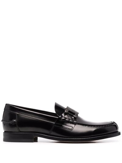 Tod's Chain-link Detail Loafers In Black