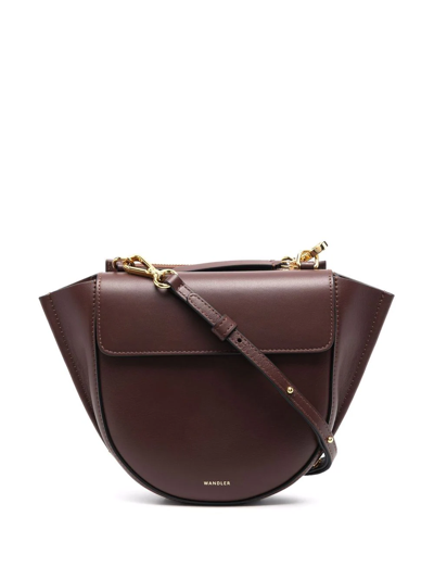 Wandler Hortensia Mini Leather Tote Bag In Palissander