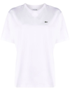 Lacoste T Shirt In Soft Cotton Relaxed Fit In Weiss