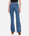 Jw Anderson Logo-print High-waisted Bootcut Jeans In Clear Blue