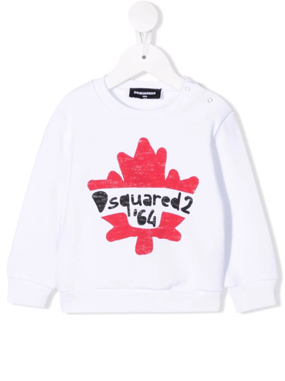 Dsquared2 Babies' Logo-print Sweatshirt In White