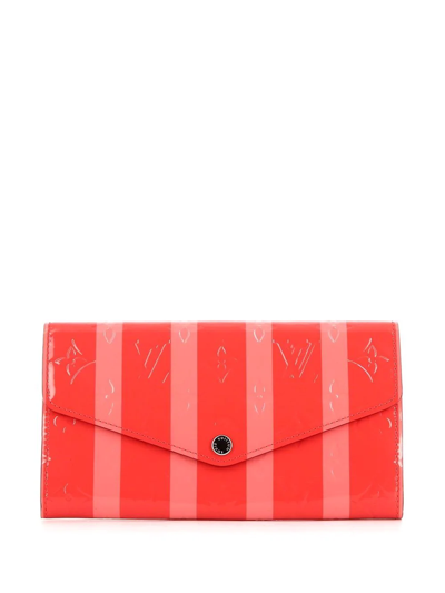 Pre-owned Louis Vuitton  Vernis Sarah Wallet In Pink
