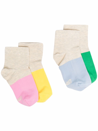 Camper Colour Block Socks Pack In Neutrals