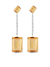 MATEO 14KT YELLOW GOLD SUNSET CITRINE AND DIAMOND EARRINGS