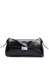By Far Matilda Semi-patent Leather Shoulder Bag In Black