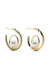 COMPLETEDWORKS GOLD VERMEIL-PLATED PEARL AND TOPAZ EARRINGS
