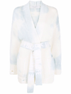 Golden Goose Tie-dyed Knitted Cardigan In Nude