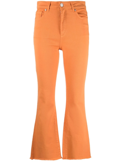 Federica Tosi High-waist Flared Trousers In Orange