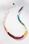 Anthropologie Rainbow Large-stone Necklace In Assorted